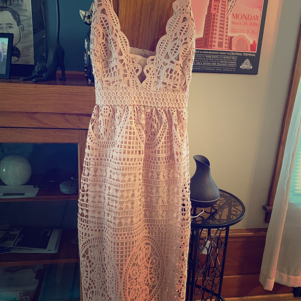 Bardot lace dress